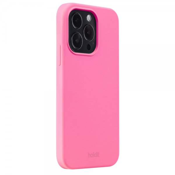 holdit iPhone 14 Pro Deksel Silikon Bright Pink