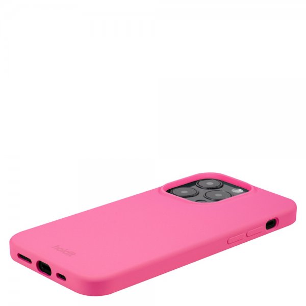 holdit iPhone 14 Pro Deksel Silikon Bright Pink