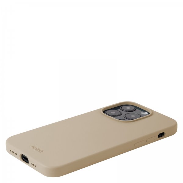 holdit iPhone 14 Pro Deksel Silikon Latte Beige