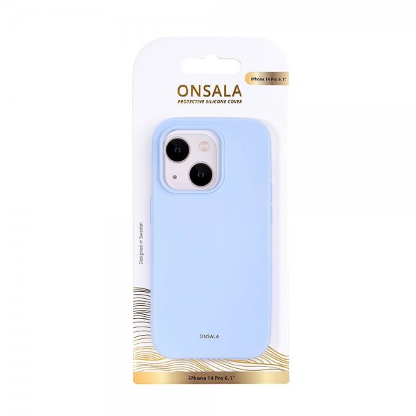 Onsala iPhone 14 Pro Deksel Silikon Light Blue