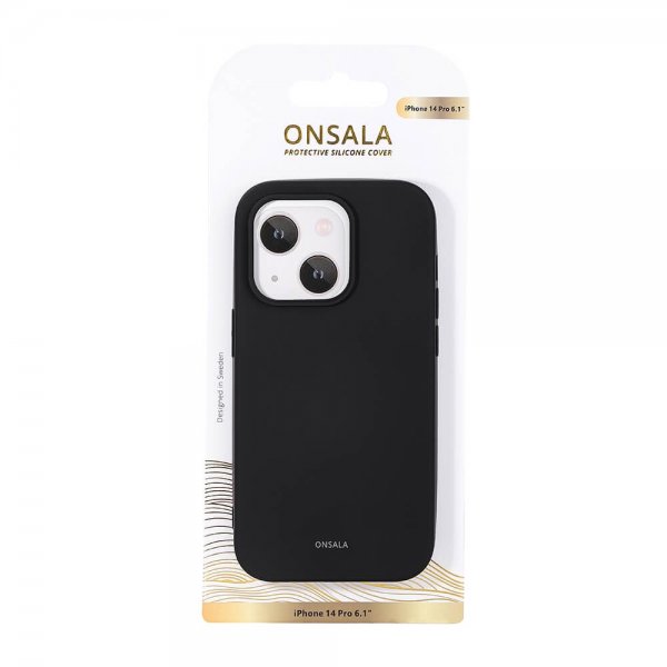 Onsala iPhone 14 Pro Deksel Silikon Svart