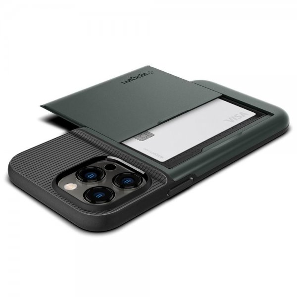 Spigen iPhone 14 Pro Deksel Slim Armor CS Abyss Green