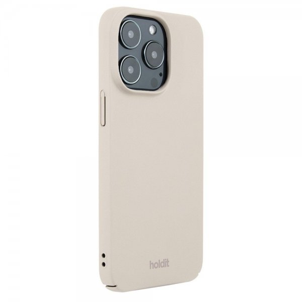 holdit iPhone 14 Pro Deksel Slim Case Light Beige