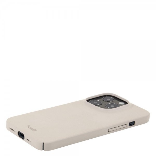 holdit iPhone 14 Pro Deksel Slim Case Light Beige