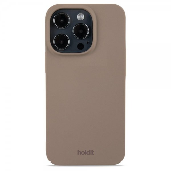 holdit iPhone 14 Pro Deksel Slim Case Mocha Brown
