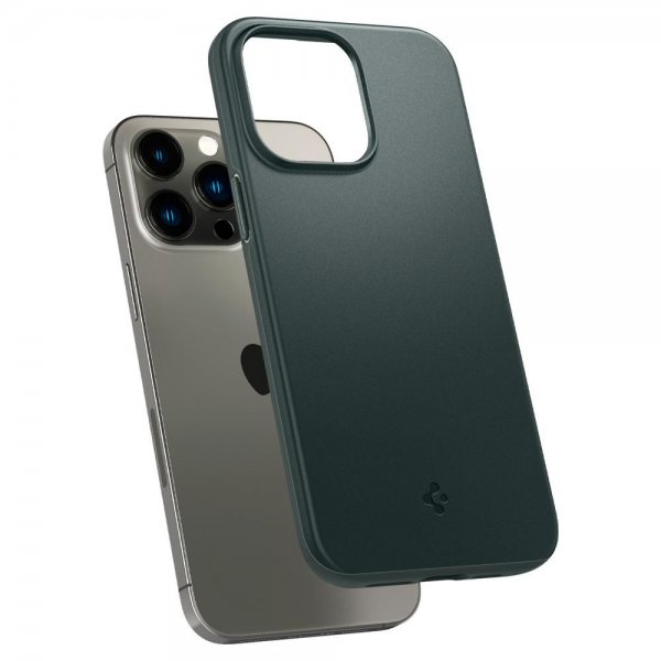 Spigen iPhone 14 Pro Deksel Thin Fit Abyss Green
