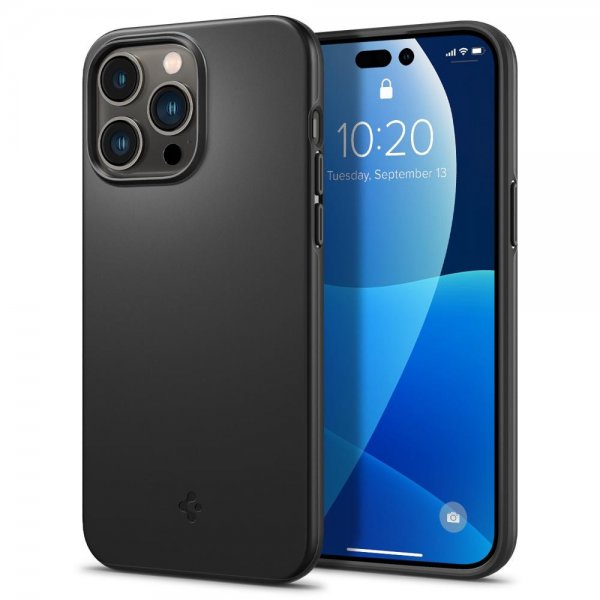 Spigen iPhone 14 Pro Deksel Thin Fit Svart
