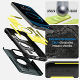 Spigen iPhone 14 Pro Deksel Tough Armor MagFit Abyss Green
