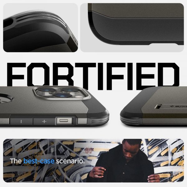 Spigen iPhone 14 Pro Deksel Tough Armor MagFit Gunmetal