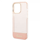 Guess iPhone 14 Pro Deksel Translucent Rosa