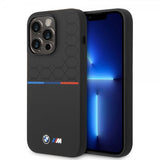 BMW iPhone 14 Pro Deksel Tricolor Line & Logo Svart