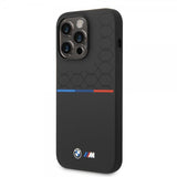 BMW iPhone 14 Pro Deksel Tricolor Line & Logo Svart