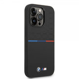 BMW iPhone 14 Pro Deksel Tricolor Line & Logo Svart
