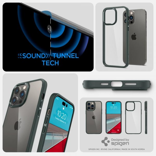 Spigen iPhone 14 Pro Deksel Ultra Hybrid Abyss Green