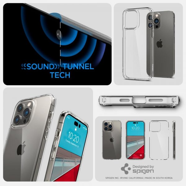 Spigen iPhone 14 Pro Deksel Ultra Hybrid Crystal Clear
