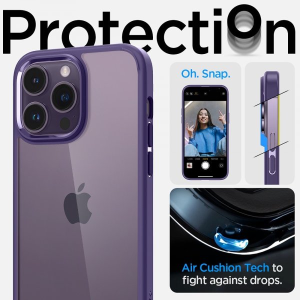 Spigen iPhone 14 Pro Deksel Ultra Hybrid Deep Purple