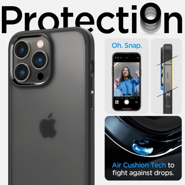 Spigen iPhone 14 Pro Deksel Ultra Hybrid Frost Black