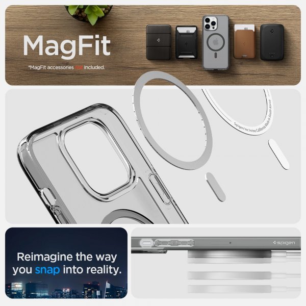 Spigen iPhone 14 Pro Deksel Ultra Hybrid MagFit Frost Black