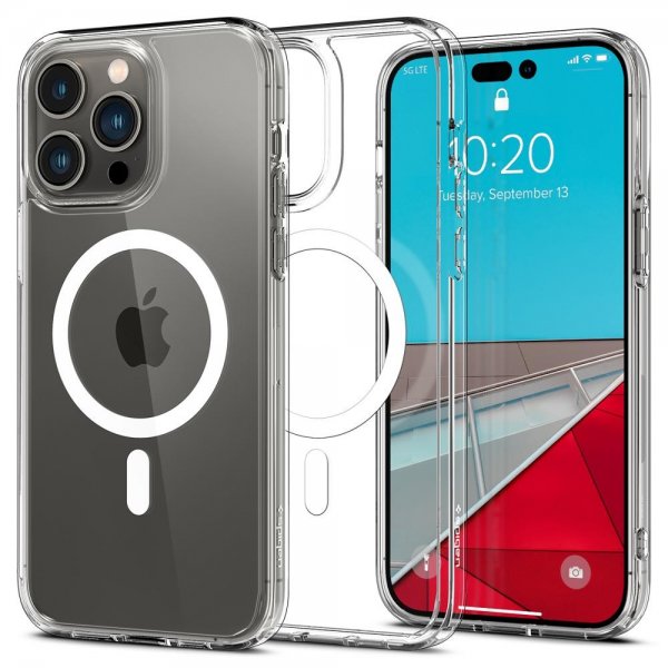 Spigen iPhone 14 Pro Deksel Ultra Hybrid MagFit White