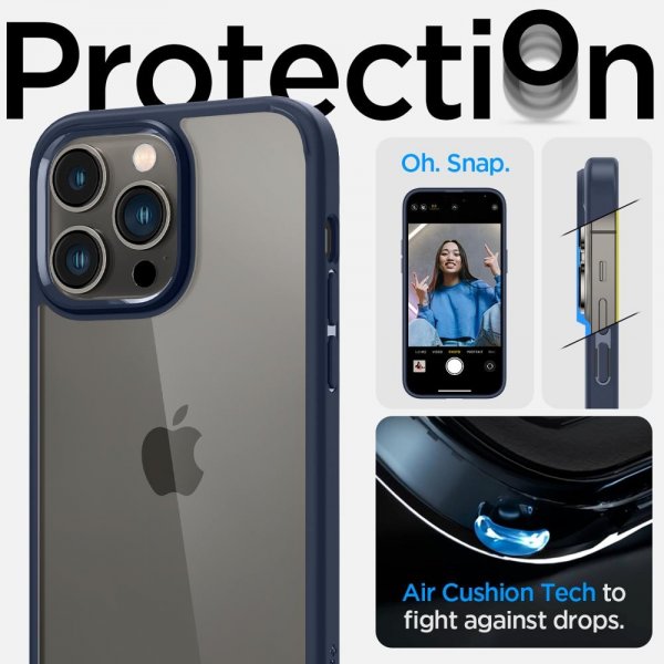 Spigen iPhone 14 Pro Deksel Ultra Hybrid Navy Blue