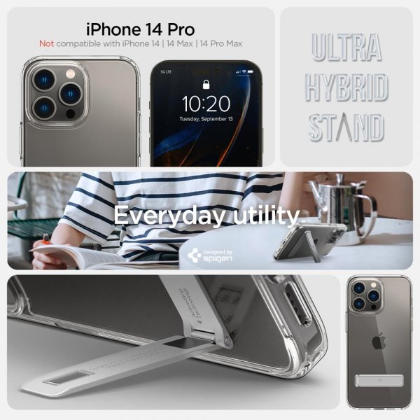 Spigen iPhone 14 Pro Deksel Ultra Hybrid S Crystal Clear