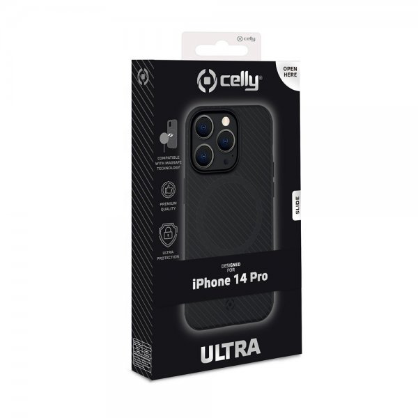 Celly iPhone 14 Pro Deksel ULTRAMAG Svart