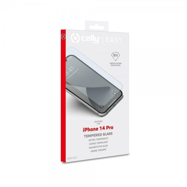 Celly iPhone 14 Pro Skjermbeskytter EASY