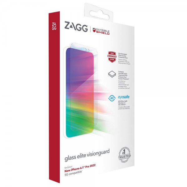 Zagg InvisibleShield iPhone 14 Pro Skjermbeskytter Glass Elite VisionGuard