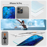 Spigen iPhone 14 Pro Skjermbeskytter GLAS.tR EZ Fit 2-pakning