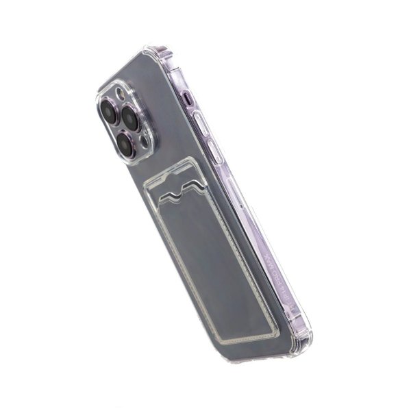 iPhone 14 Pro Deksel Kortholder Støtsikker Transparent