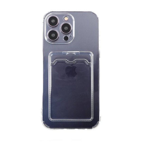 iPhone 14 Pro Deksel Kortholder Støtsikker Transparent