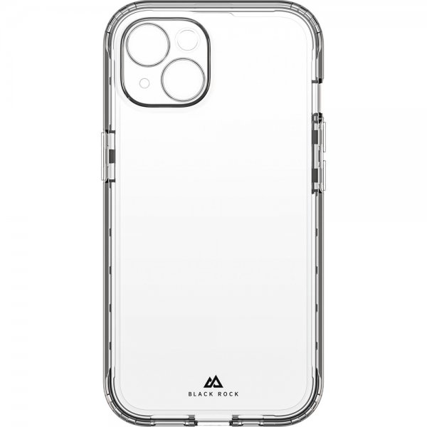 Black Rock iPhone 14 Deksel 360° Real Glass Case Svart Klar