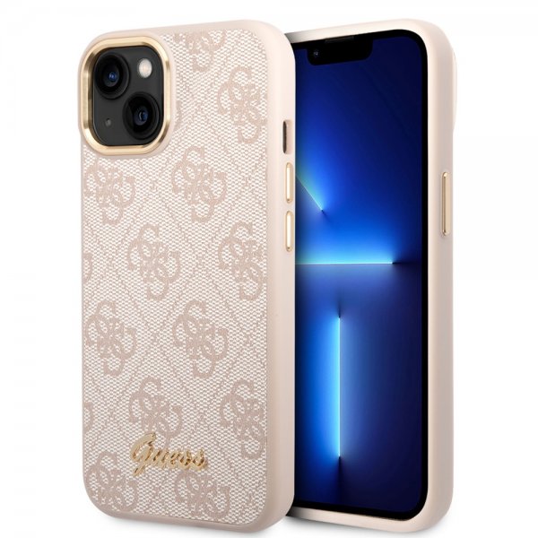 Guess iPhone 13/14/15 Deksel 4G Logo Rosa
