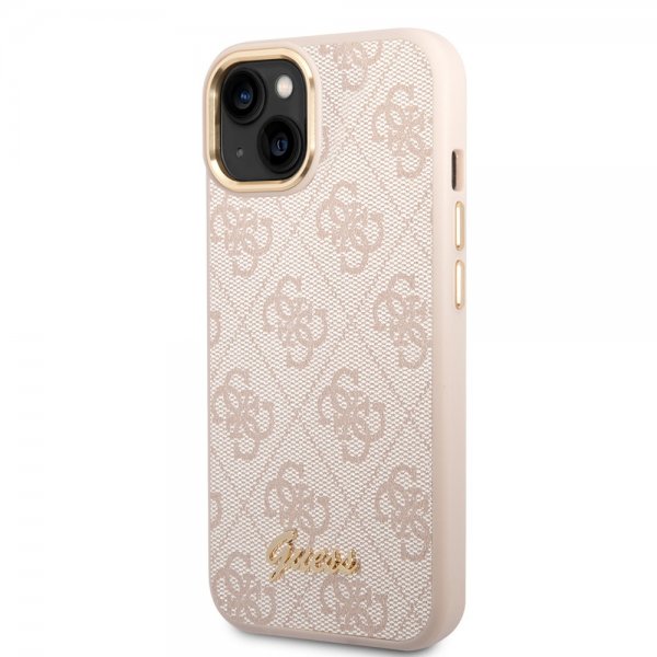 Guess iPhone 13/14/15 Deksel 4G Logo Rosa
