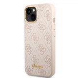 Guess iPhone 13/14/15 Deksel 4G Logo Rosa