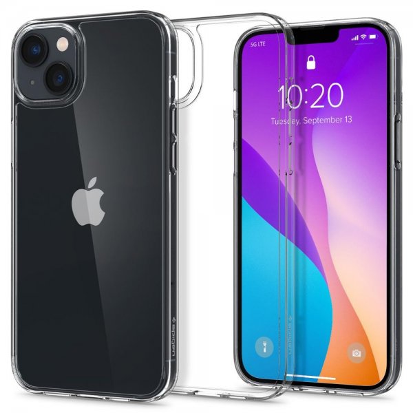 Spigen iPhone 14 Deksel AirSkin Hybrid Crystal Clear