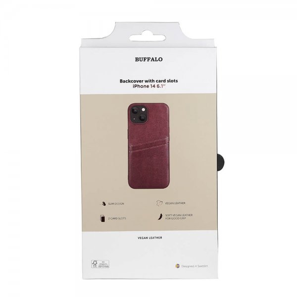 Buffalo iPhone 13/iPhone 14 Deksel Backcover with Card Slots Brun