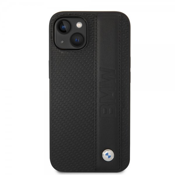 BMW iPhone 14 Deksel Big Logo Stripe Svart