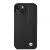 BMW iPhone 14 Deksel Big Logo Stripe Svart