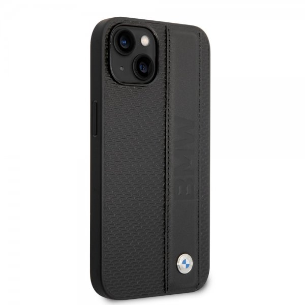 BMW iPhone 14 Deksel Big Logo Stripe Svart