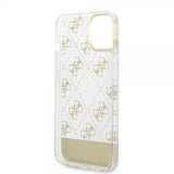 Guess iPhone 14 Deksel Bottom Stripe Script Logo Gull