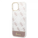Guess iPhone 14 Deksel Bottom Stripe Script Logo Rosa