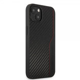 AMG iPhone 14 Deksel Carbon Effect Stamped Logo Svart