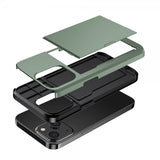 iPhone 14 Deksel Card Slide Grønn