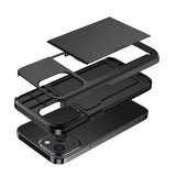 iPhone 14 Deksel Card Slide Svart