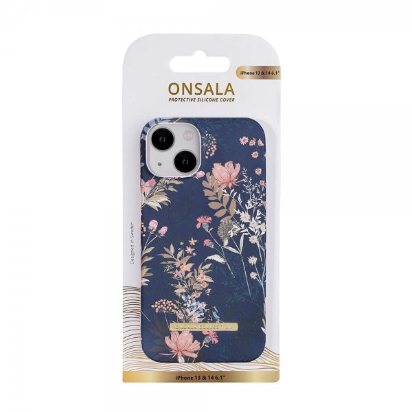 Onsala iPhone 13/iPhone 14 Deksel Fashion Edition Dark Flower