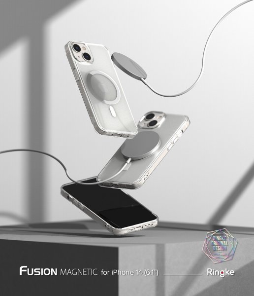 Ringke iPhone 14 Deksel Fusion Magnetic Matte Clear