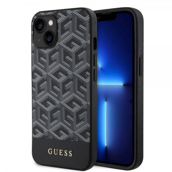 Guess iPhone 14 Deksel G Cube MagSafe Svart