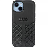 Audi iPhone 14 Deksel Genuine Leather Case Svart