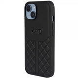 Audi iPhone 14 Deksel Genuine Leather Case Svart